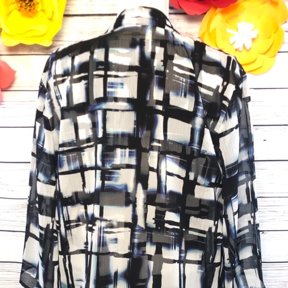 5x25🎁🎁🎁JM COLLECTION WOMEN LONG SLEEVE BLOUSE SIZE L - Picture 3 of 8